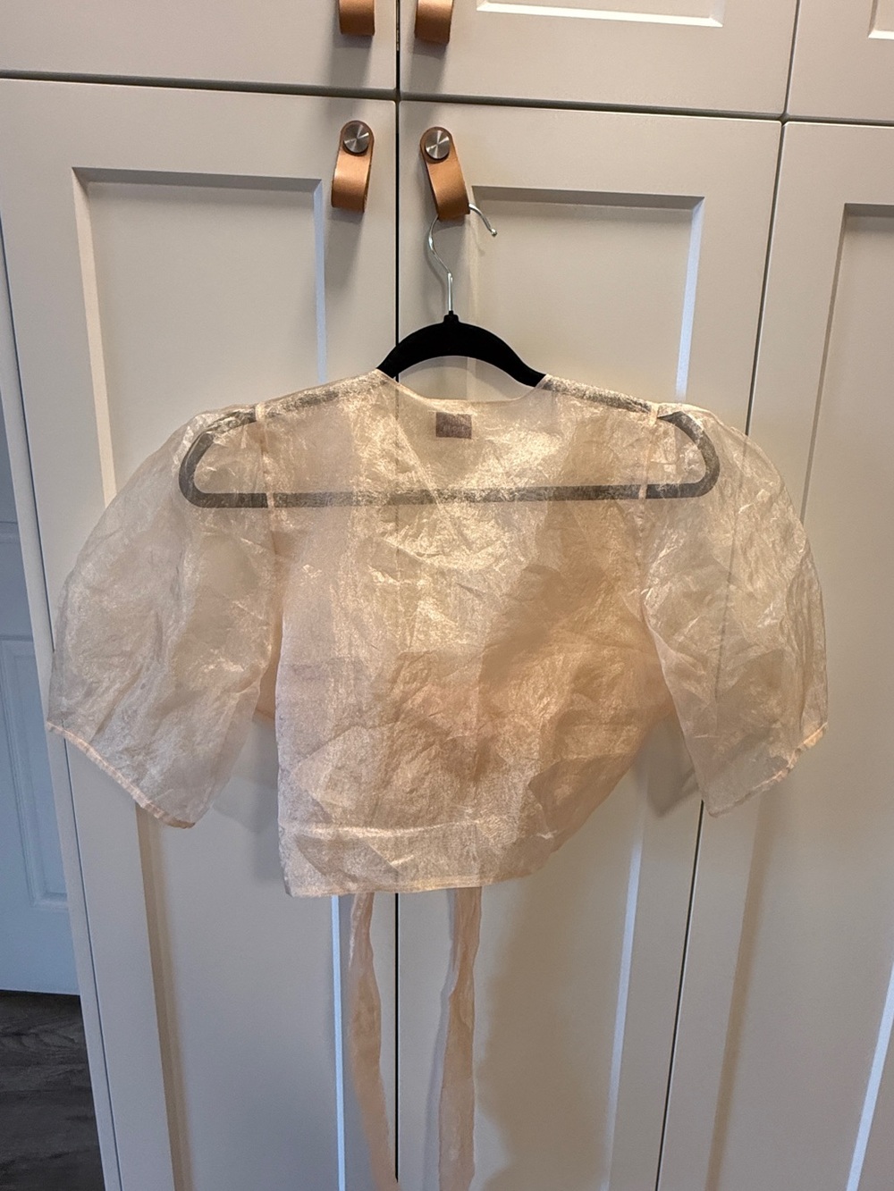 Cropped little moon shrug organza L womens - Picture 2 of 5
